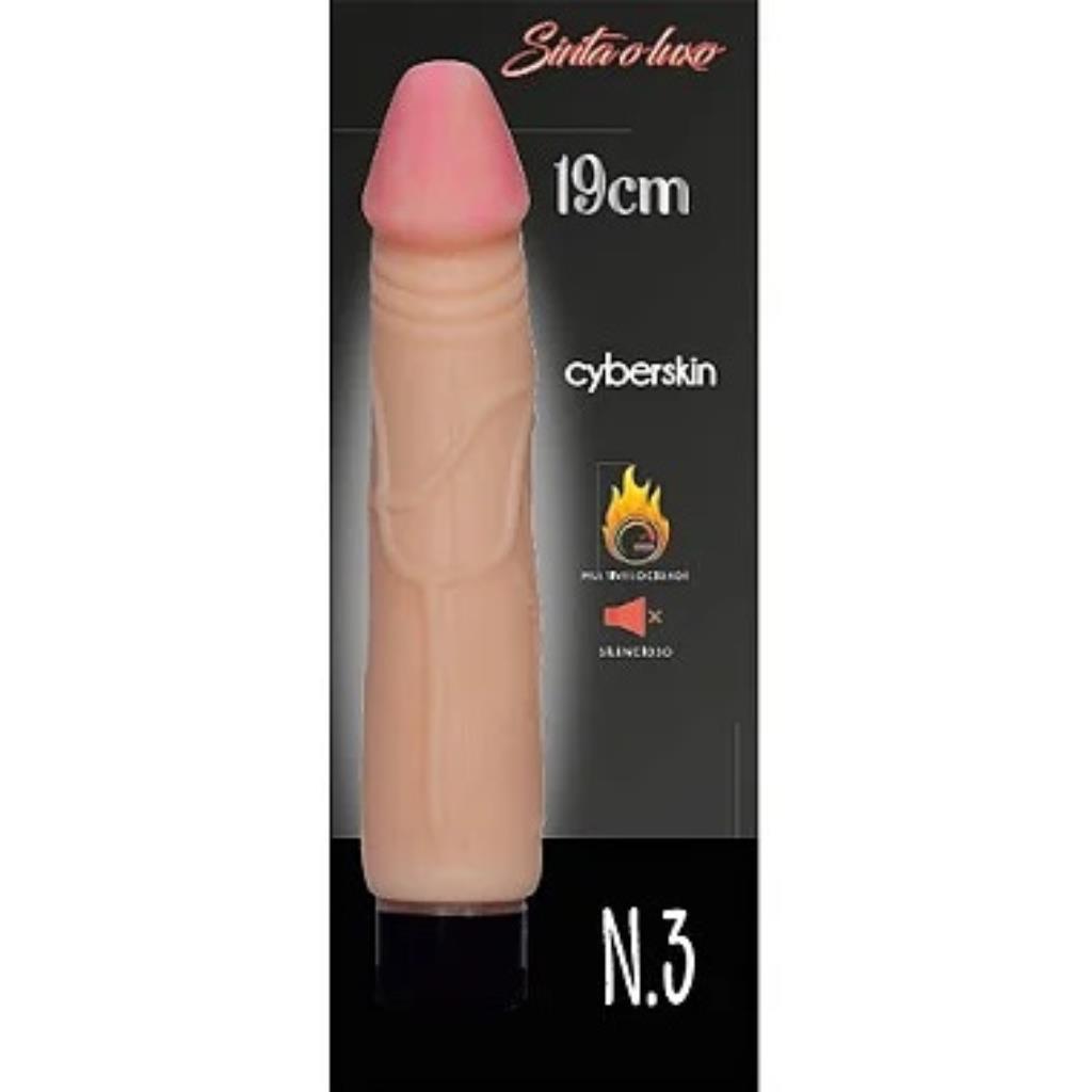 PROTESE EM CYBER SKIN 19 CM YAFFA REAL VIBRADOR COM VIBRO