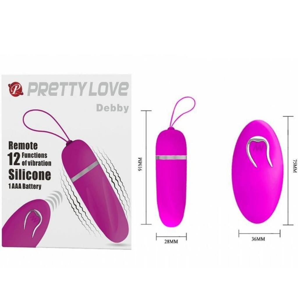 VIBRADOR BULLET EM SILICONE DEBBY 12 FUNCOES 12 X 9 - PRETTY LOVE
