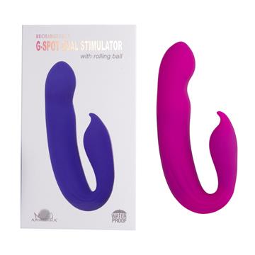 STRAPLESS G-SPOT DUAL SIMULATOR RECARREGAVEL 17X3,5 CM