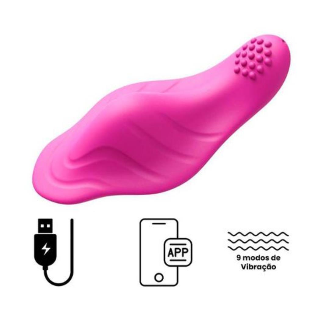 VIBRADOR DE CALCINHA COM CONTROLE VIA APP - ESTIMULADOR DE CLITÓRIS - RECARREGÁVEL VIA USB ROSA
ROSE