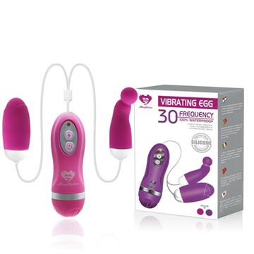 VIBRADOR BULLET EGG DUPLO 30 VIBRACOES