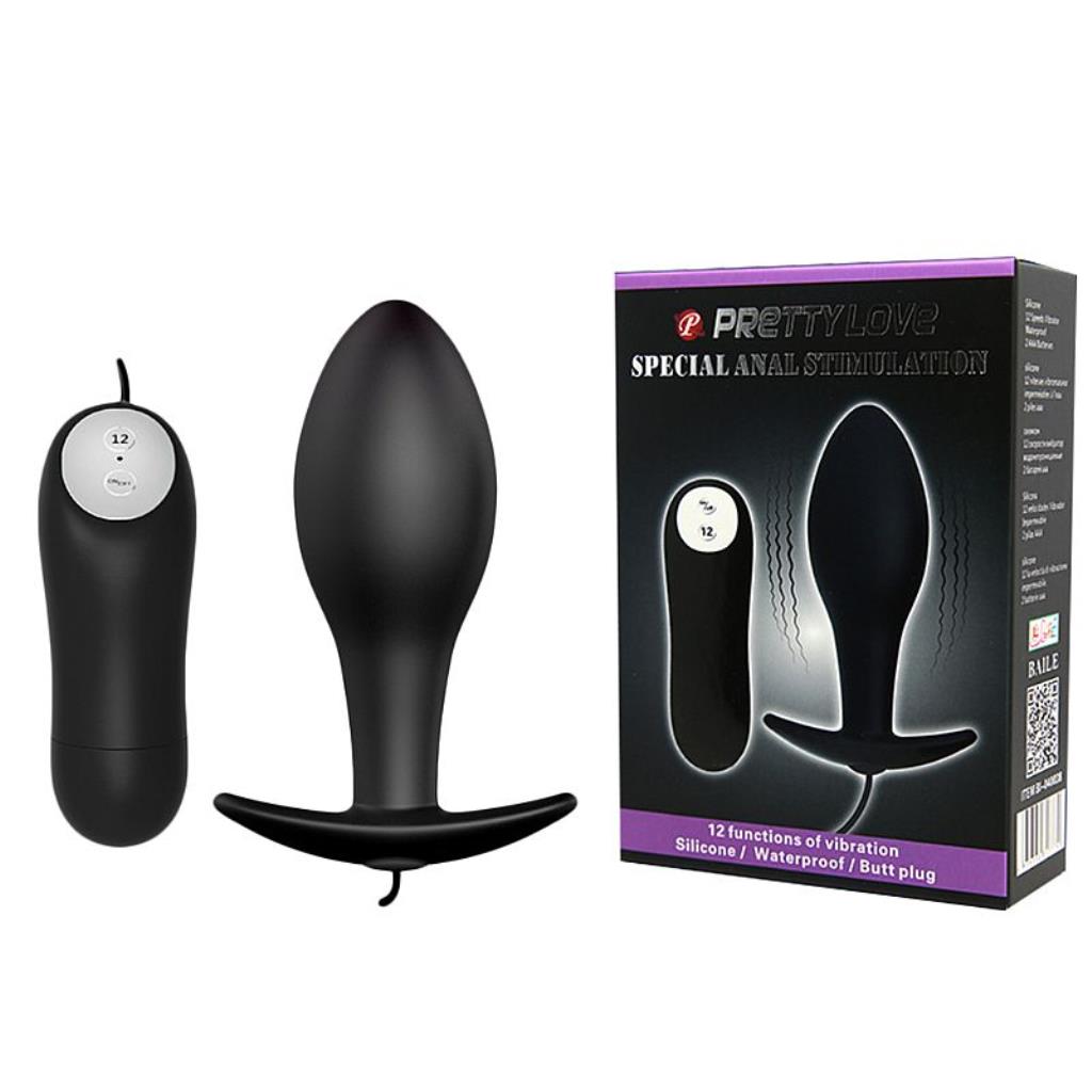 PLUG ANAL COM VIBRO REDONDO - STIMULATION - PRETTY LOVE