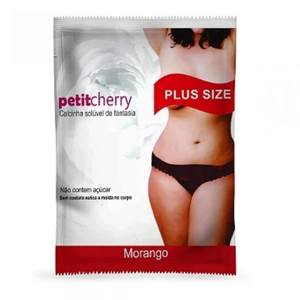 CALCINHA SOL.VEL PETITCHERRY PLUS SIZE CAMINHOS DO AMOR MORANGO