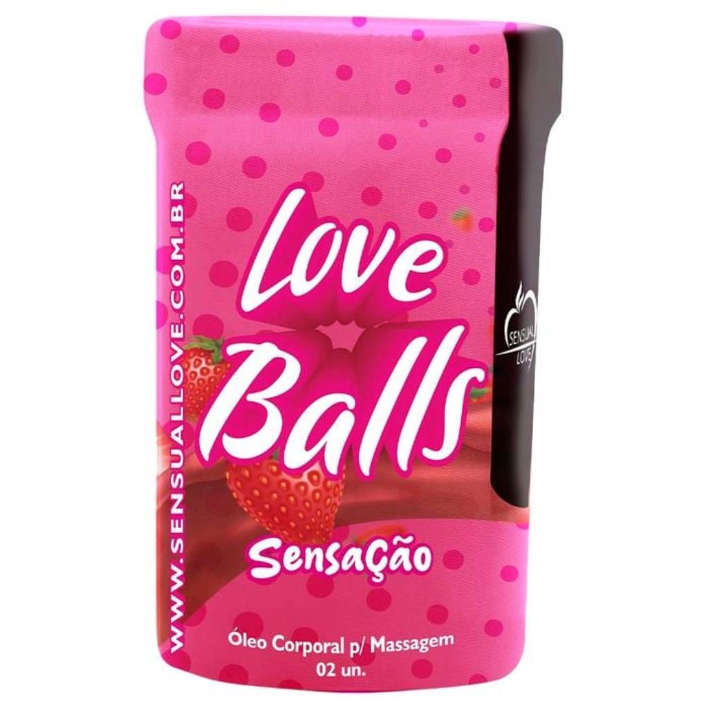LOVE BALLS BEIJÁVEL 02 UNIDADES SENSUAL LOVE SENSAÇÃO
