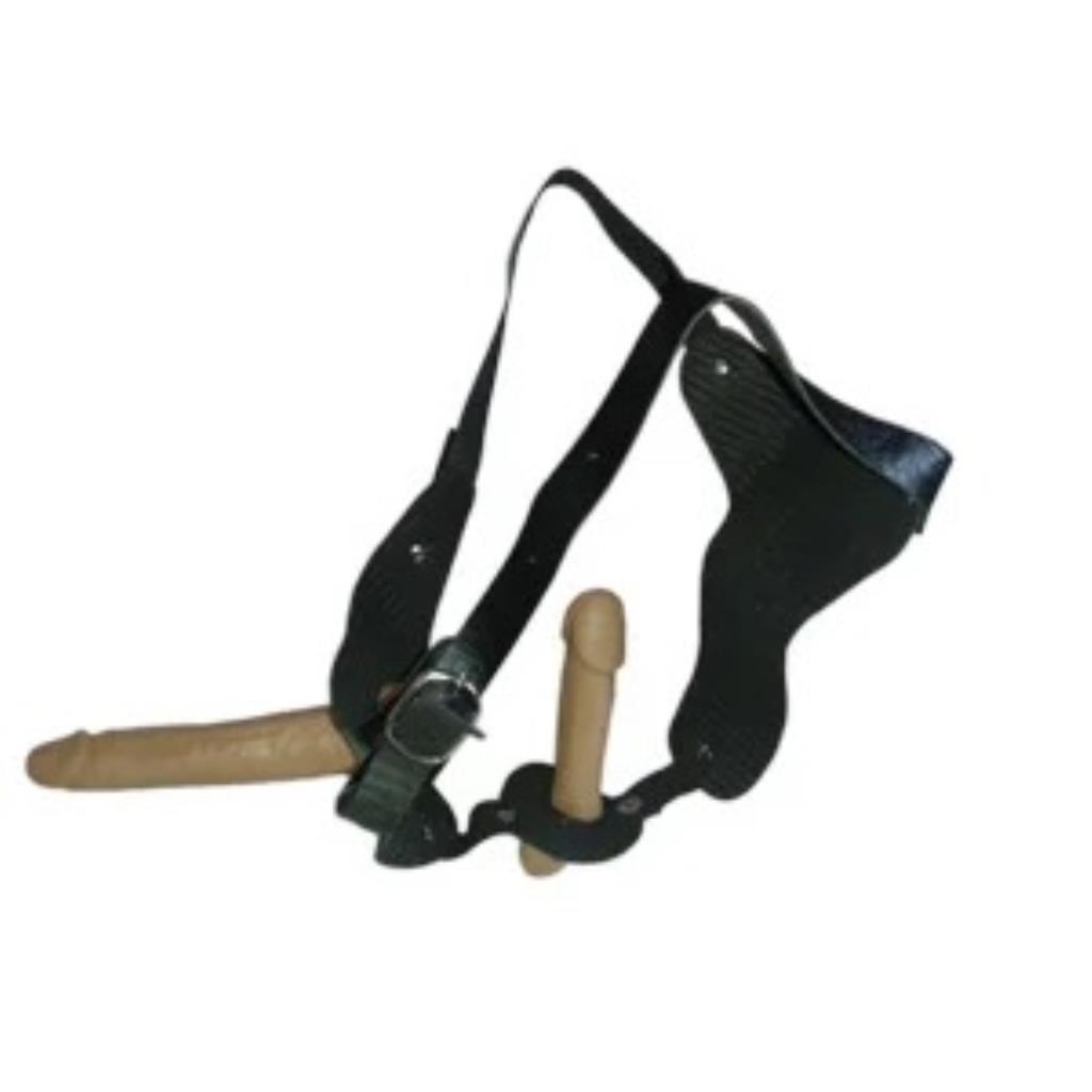 CINTA COM DOIS PENIS 16 CM E 10 CM FINO