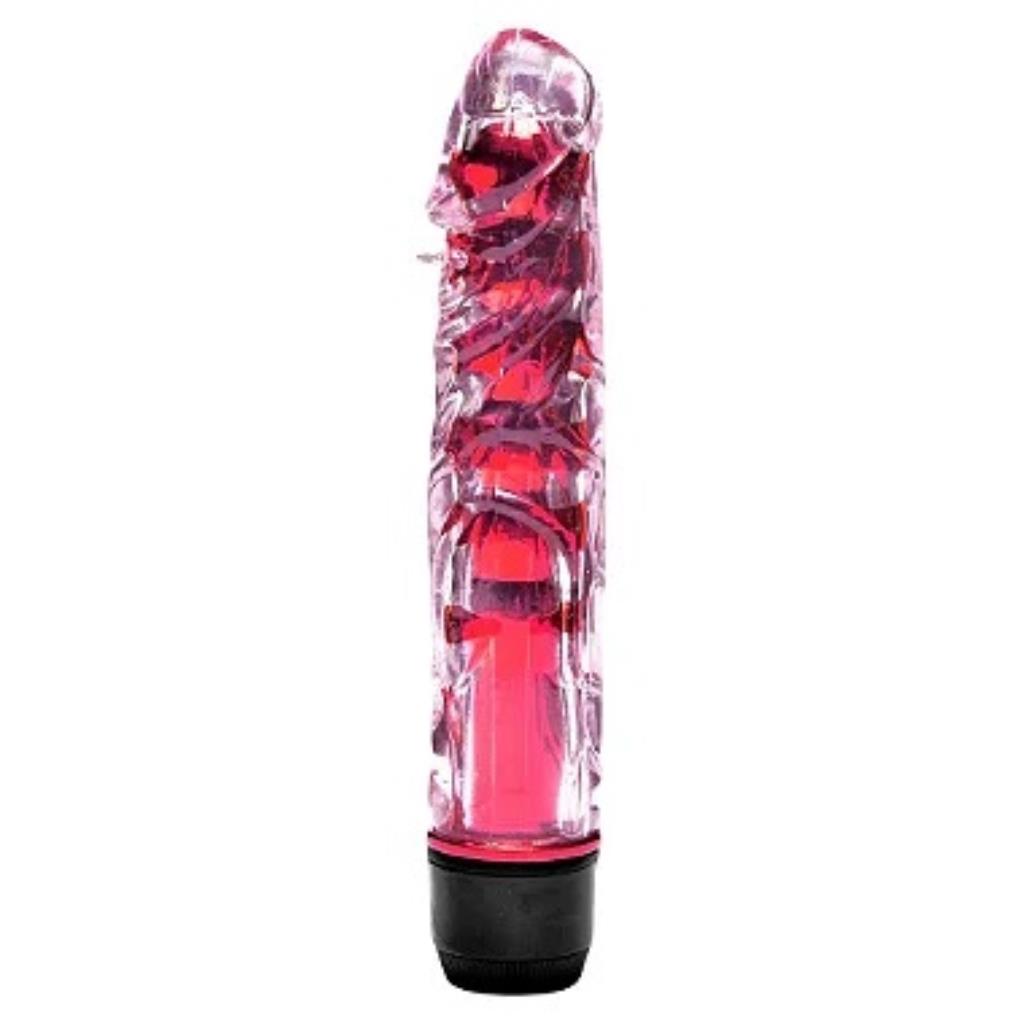 VBRADOR PERSONAL 15 X 3,5 CM COM CAPA SILICONE EM FORMATO DE PENIS VERMELHO