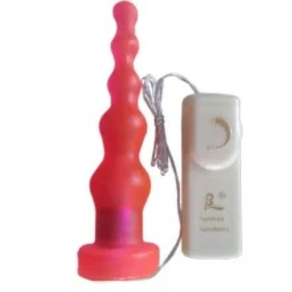 PLUG ANAL BALLS 15CM COM MICRO VIBRO
