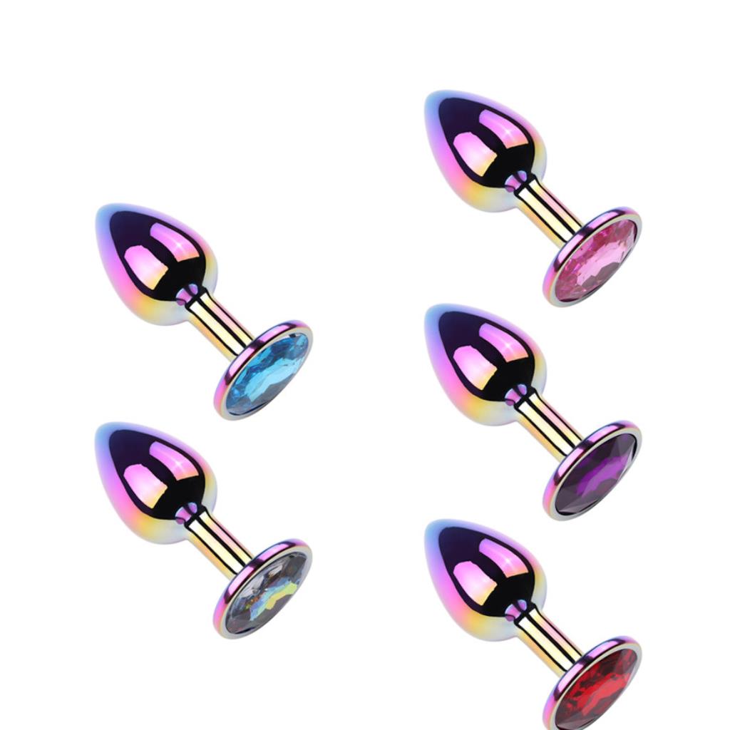 PLUG ANAL COLORIDO METAL REDONDO 7X 2,7CM / PL090P / 5848 fc