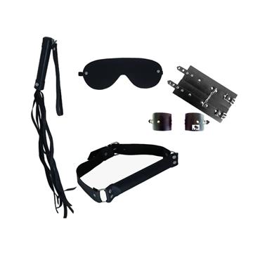 KIT SUBMISSA (ALGEMA COURO, VENDA, MORDACA E CHICOTE)
