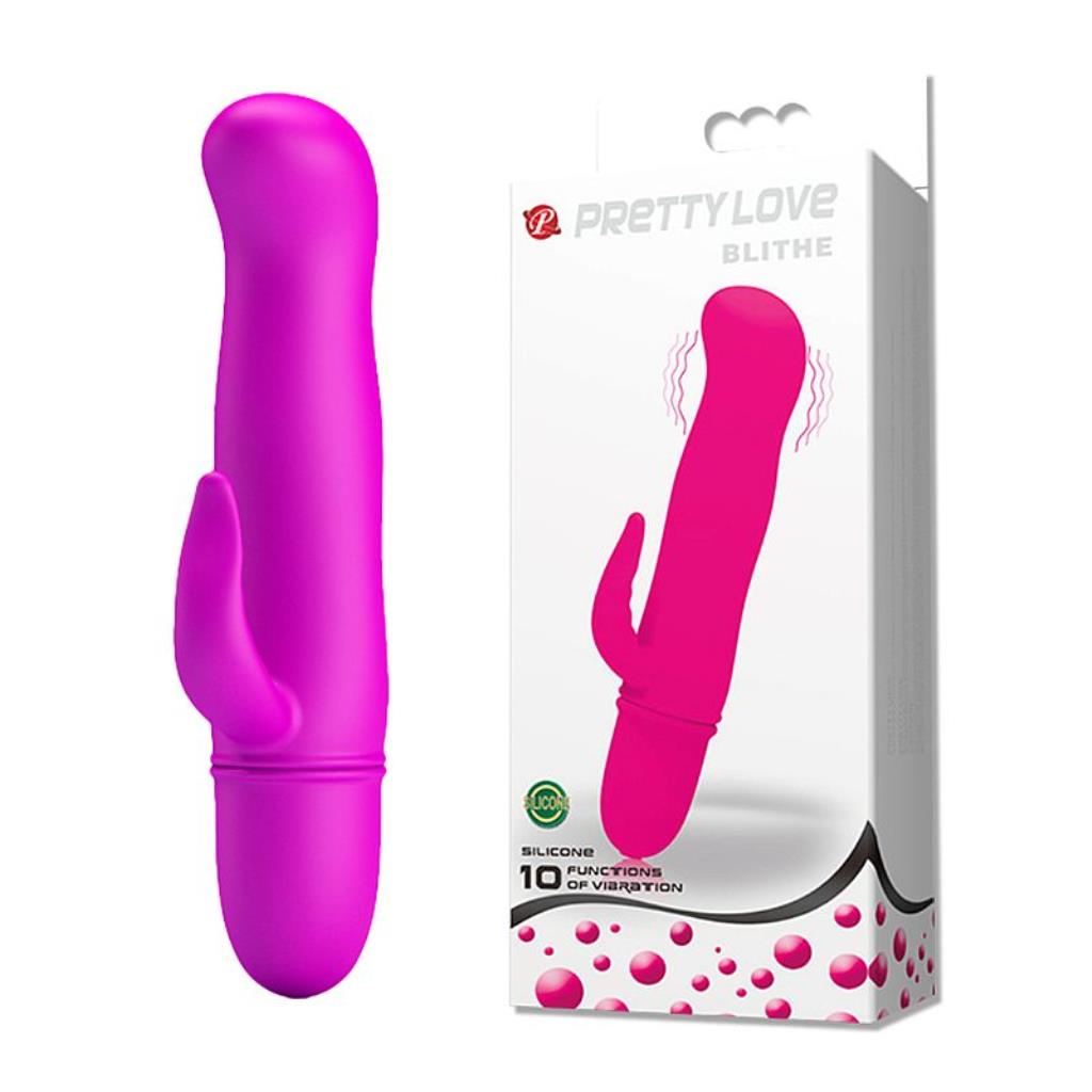 VIBRADOR SILICONE 10 NÍVEIS DE VIBRAÇÃO 11 X 2,5 - BLITHE - PRETTY LOVE / 5409