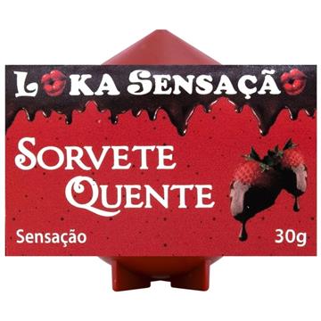 VELA COMESTIVEL SORVETE QUENTE 25G LOKA SENSACAO MORANGO / CHOCOLATE