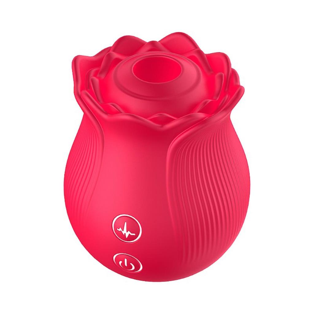 ROSA ESTIMULADORA DE CLITÓRIS COM PULSAÇÃO - RUBY - 10 X 6 CM
