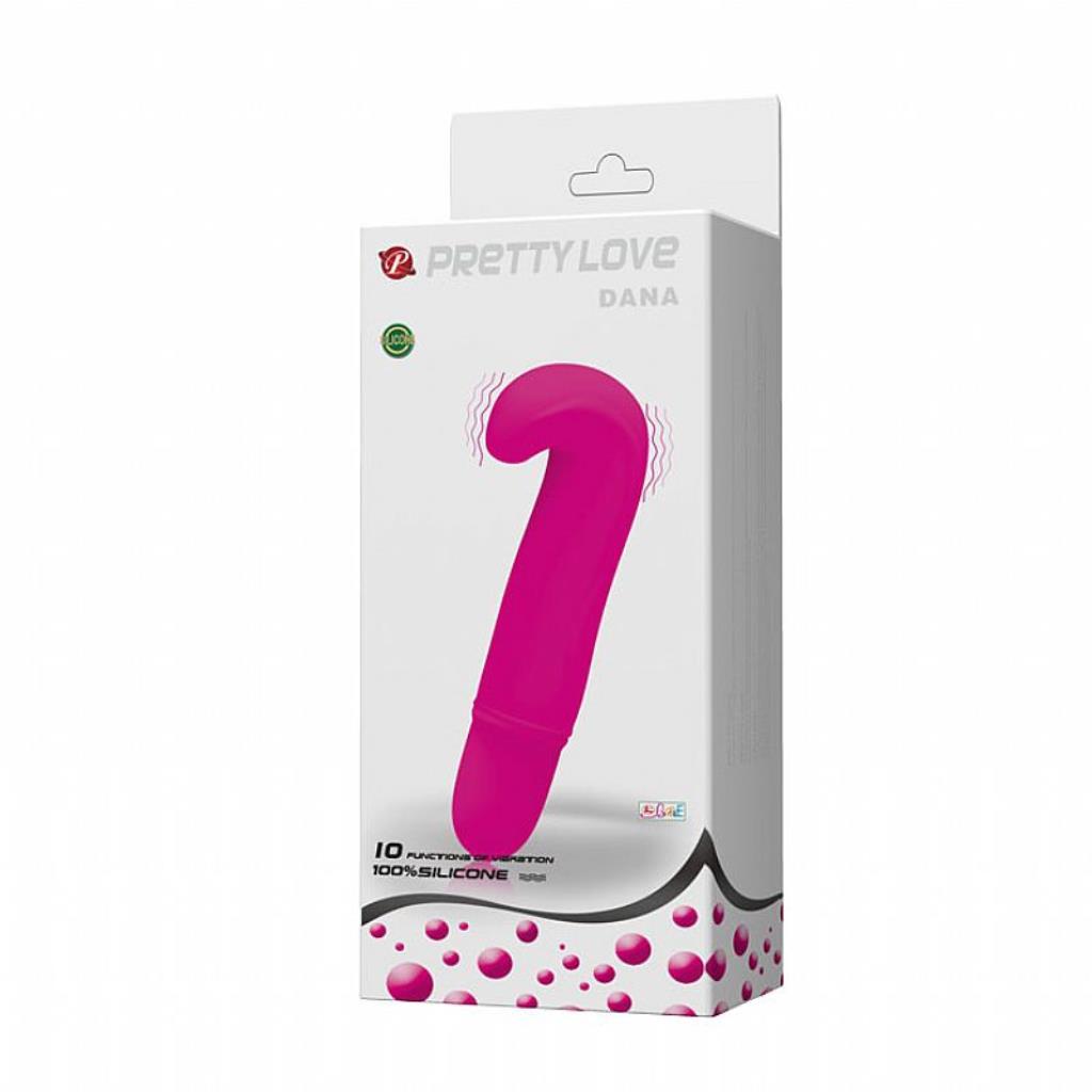 VIBRADOR DANA PURO SILICONE PONTO G. 10 NÍVEIS DE VIBRAÇÃO - PRETTY LOVE / 5411 / BI-014293