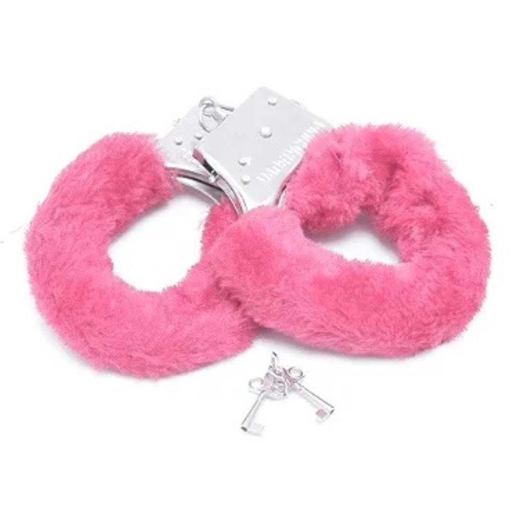 ALGEMA DE METAL EM PELUCIA CUFFS PINK / 5268 / AL001M / AL001 / 6976031291639 / 6976031291660