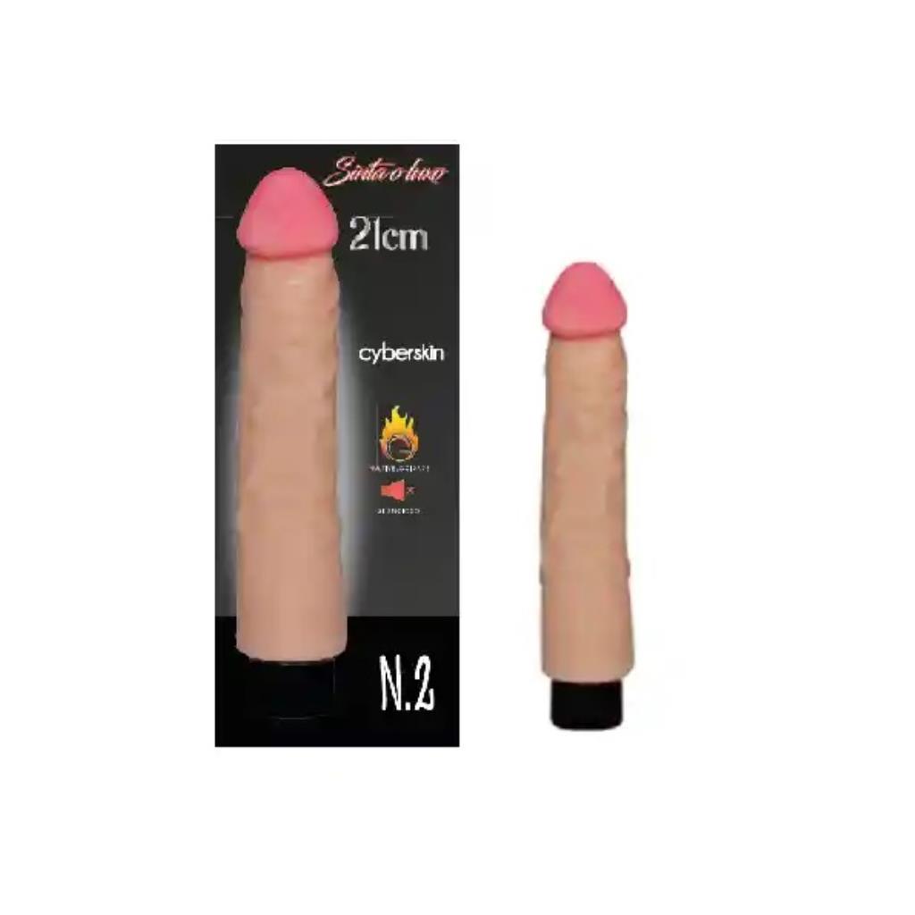 PROTESES EM CYBER SKIN COM VIBRO 21 CM N° 2 / YSZE470