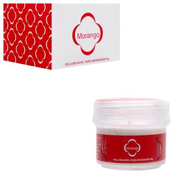 Vela Beijável Aromática Massagem 50g Chillies MORANGO / 4 / CV50