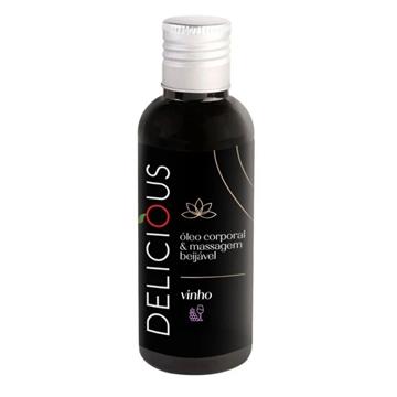 OLEO DE MASSAGEM BEIJAVEL VINHO 120 ML - DELICIOUS