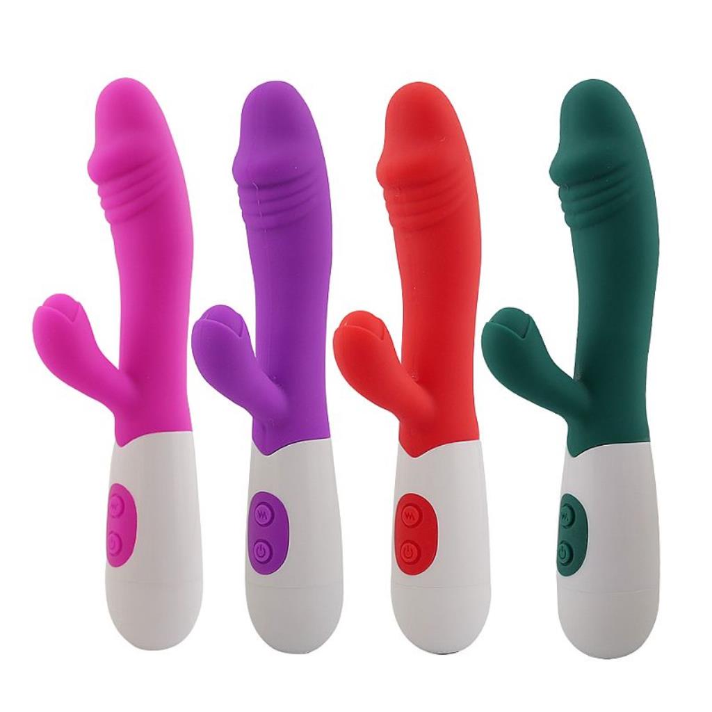 Vibrador de Ponto G e Clitoris Sime 20 x 3 cm - A Pilhas - SI: Cor: Vermelho