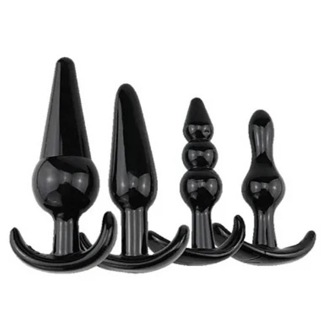 KIT PLUG ANAL 4 PEÇAS SILICONADAS