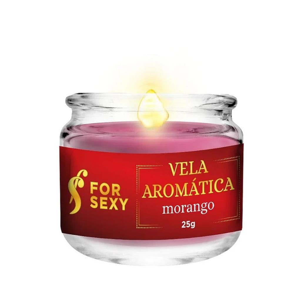 VELA BEIJAVEL AROMATICA 25G FOR SEXY MORANGO