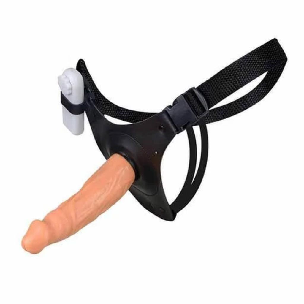 CINTA COM PROTESE E VIBRO 22 X 3,8 CM REALITY SEXY - K-108 V