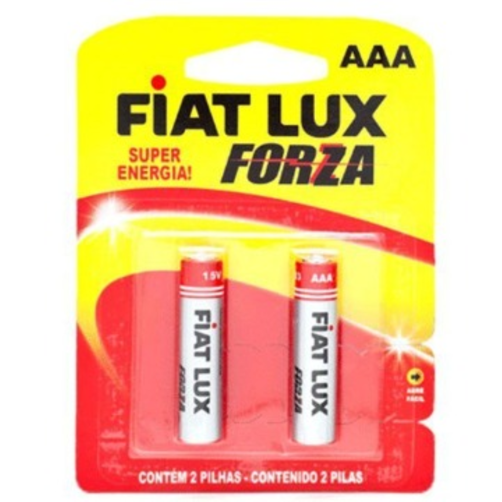 PILHAS FIAT LUX AAA FORZA SUPER ENERGIA C/ 02 UND