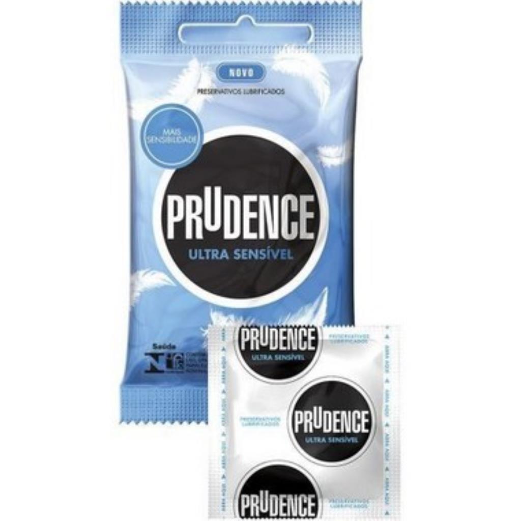 PRESERVATIVO LUBRIFICADO PRUDENCE C/3 ULTRA SENSIVEL