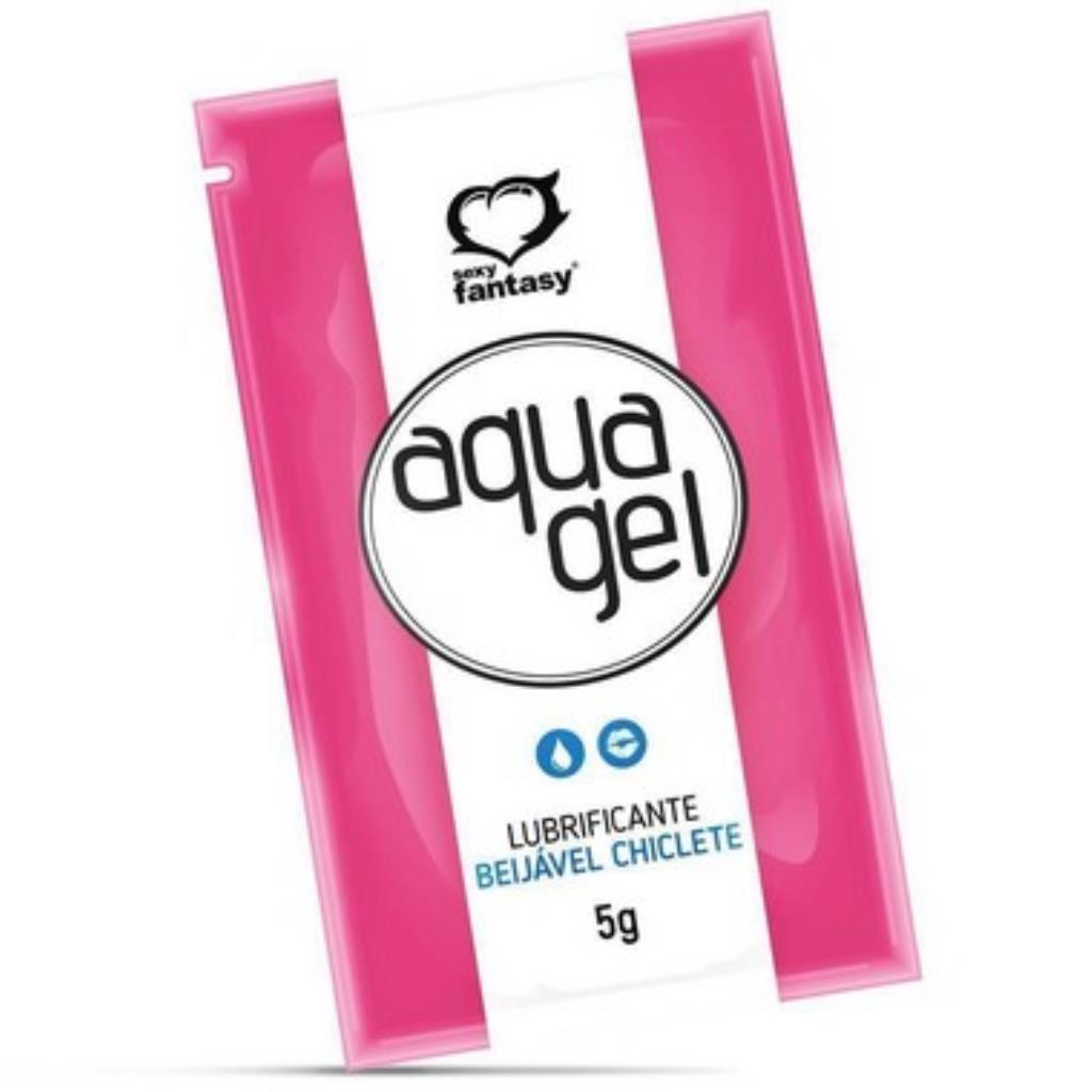 AQUA GEL LUBRIFICANTE BEIJAVEL 5G SEXY FANTASY CHICLETE 5G
