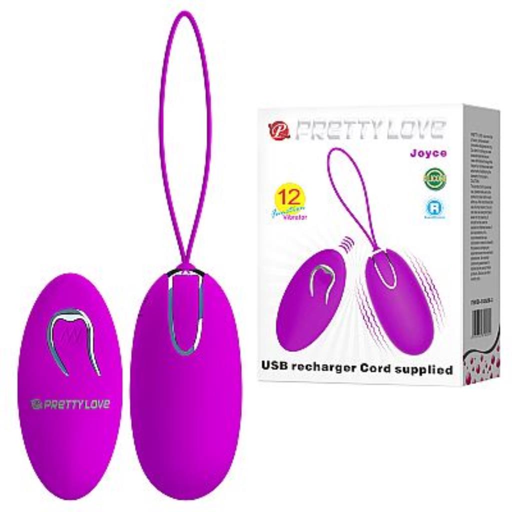 JOYCE VIBRADOR 7,8X3,7 MASSAGEADOR BULLET COM CONTROLE REMOTO12 MODOS DE VIBRACAO PRETTY LOVE / BI-014362W-10 / 6728