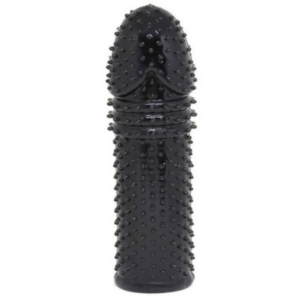 CAPA PENIANA PRETA SILICONE COLORS 15,5CM X 4 CM SOULSEX - 68110P / 3018