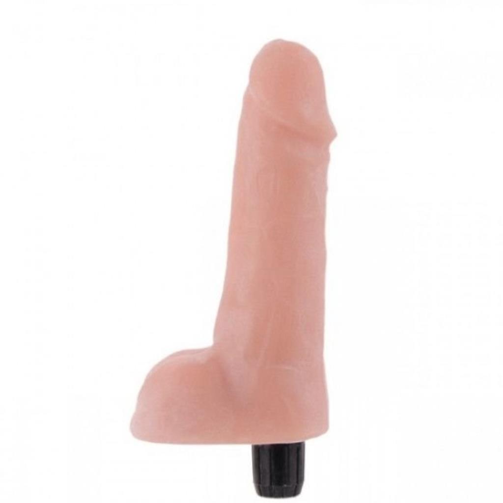 PENIS VIBRADOR C/ ESCROTO CYBER 16,5X3,5CM - PK320