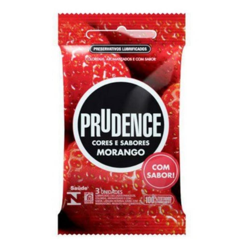 PRESERVATIVO LUBRIFICADO PRUDENCE C/3 MORANGO UNIT