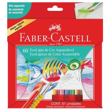 LÁPIS DE COR AQUARELÁVEL FABER CASTELL COM 60