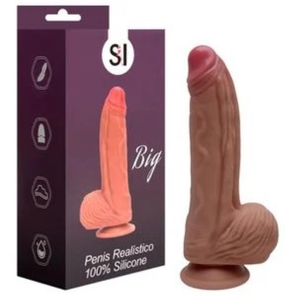 PÊNIS REALÍSTICO COM VENTOSA 20,2 X 5,1CM