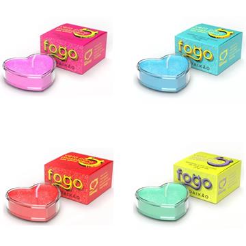 Vela Fogo Da Paixão Com Glitter 20G