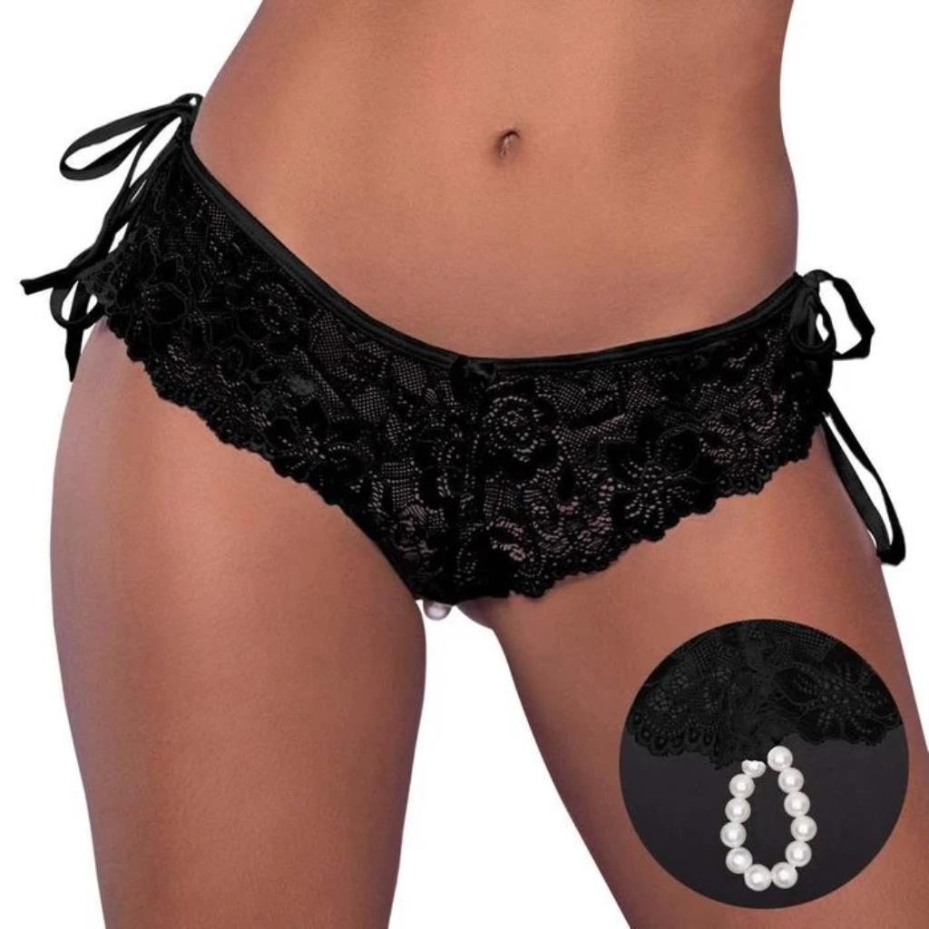 CALCINHA TAILANDESA RENDADA PÉROLAS - 5061382024034