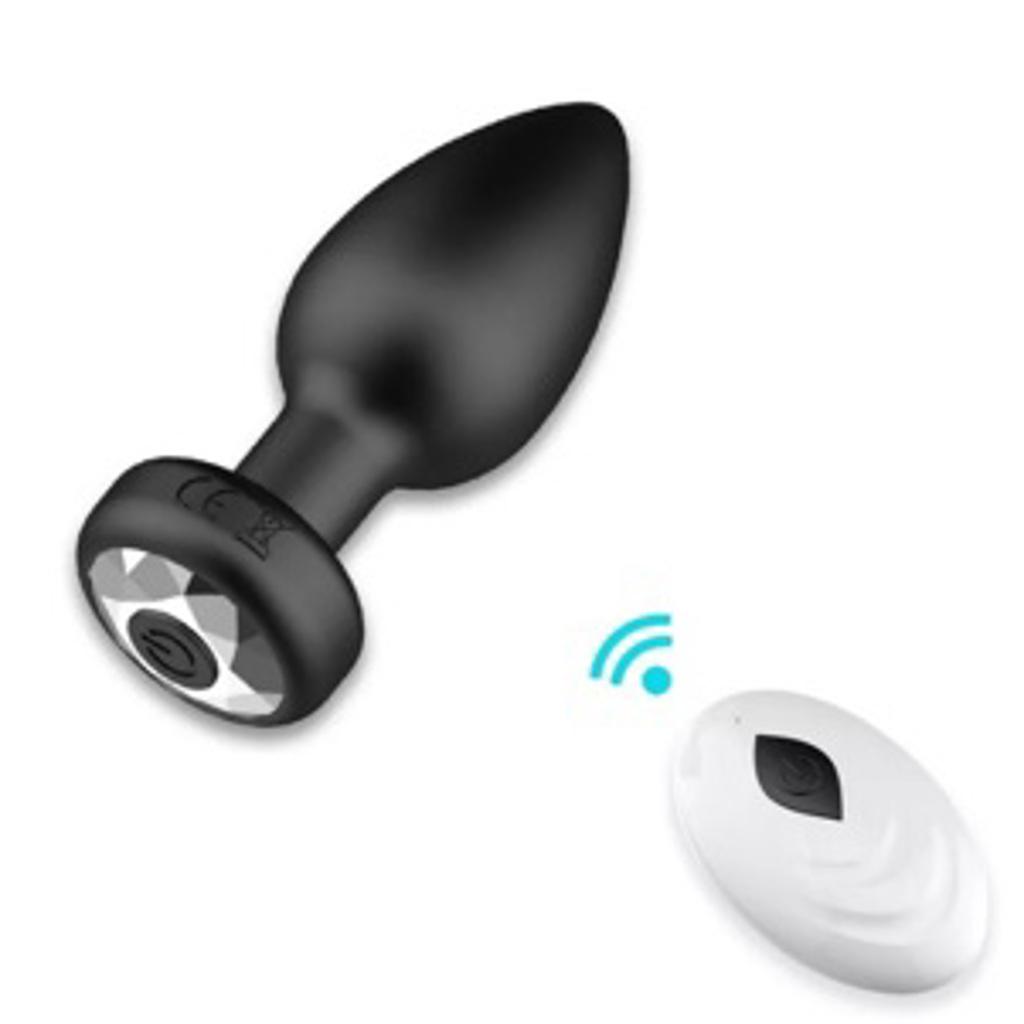 Plug anal de silicone com vibro - CONTROLE REMOTO