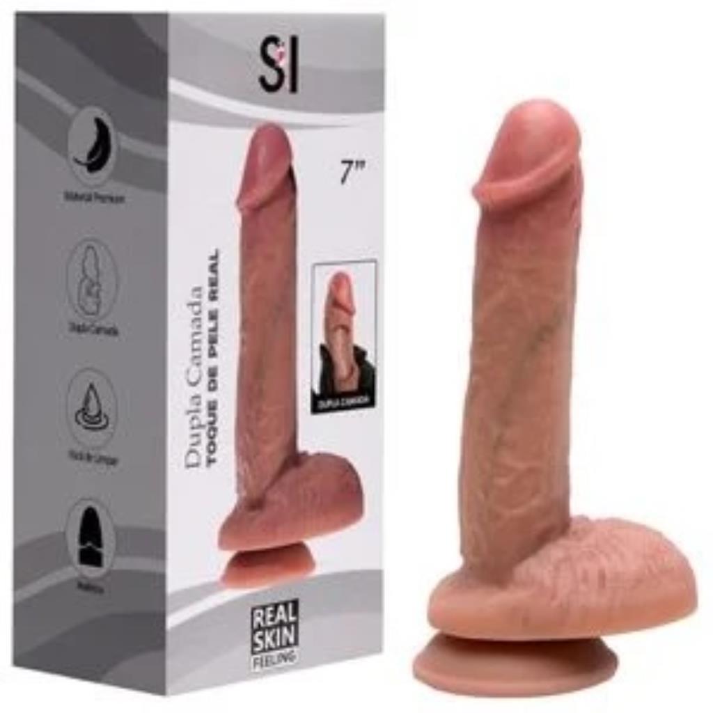 PÊNIS REALÍSTICO COM VENTOSA 17,8 X 3,3CM