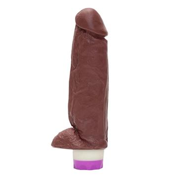 Prótese Com Vibrador Interno E Escroto Kong 16,5 X 4,5Cm Êxtase VC17