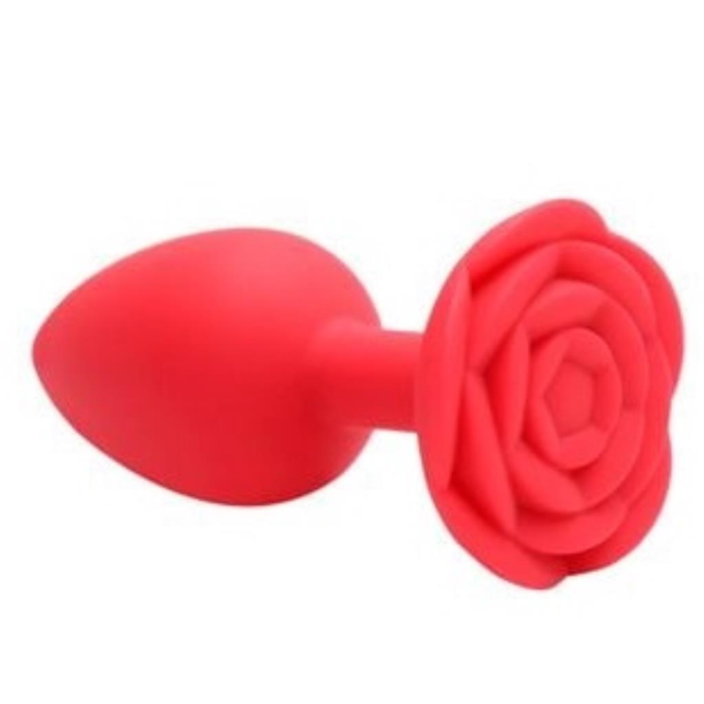 PLUG ANAL SILICONE BASE DE FLOR TAMANHO P