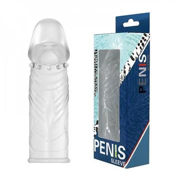 Capa Peniana Transparente 15CM com Veias Salientes e Glande Avantajada
