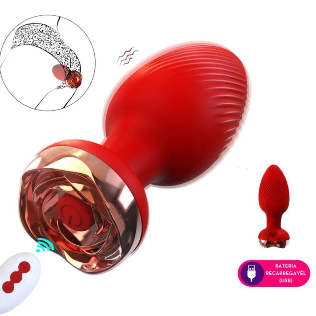 PLUG ANAL PREMIUM ESPECIAL EM FORMATO DE FLOR