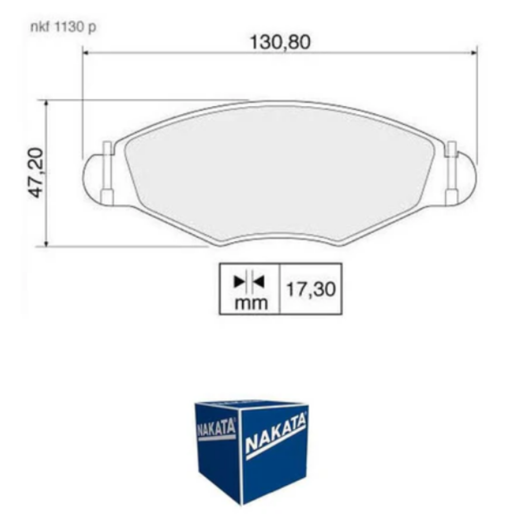 PASTILHA FREIO PEUGEOT 206 01>09 207 08>15 NKF1130P NAK SIST BOSCH