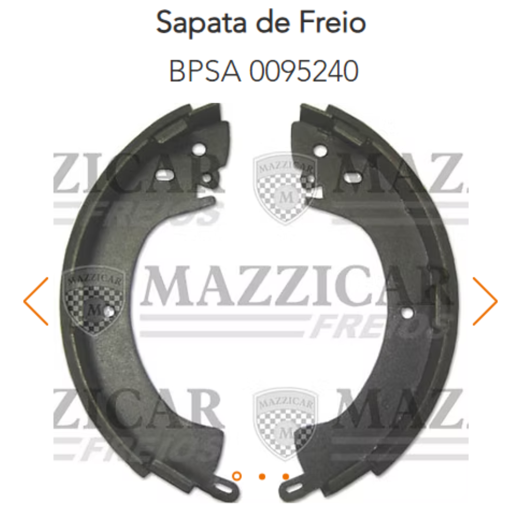 SAPATA FREIO L200 2.5 4X4 97> L300 86>06 JG 95240 MAZI C17 254X51MM