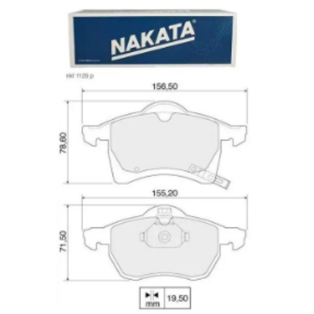 PASTILHA FREIO ASTRA 03>12 MERIVA 03>10 VECTRA ZAFIRA 02>11 ARO 15 NKF1129P NAK TEVES