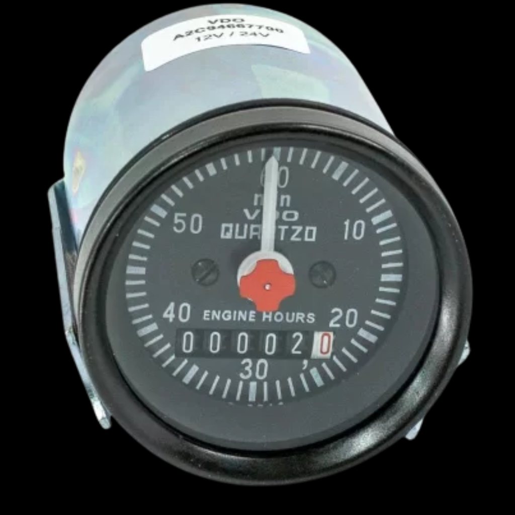 HORIMETRO 52MM 12/24V PONTEIRO NUMERICO ARO PRETO D10001R CONT 3645427114