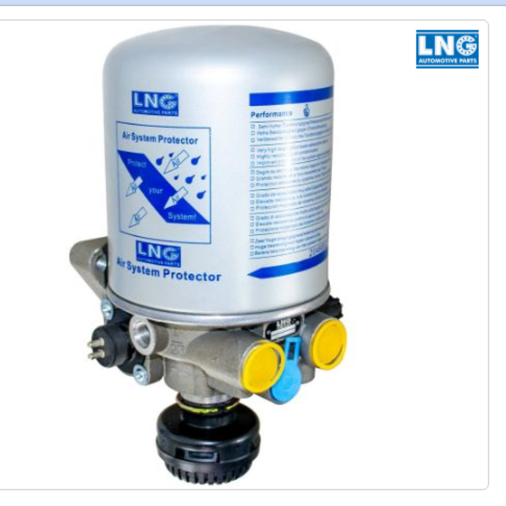 VALVULA SECADOR APU 43490 LNG 4324100170 ROSCA 22X1,5MM e 16X1,5MM