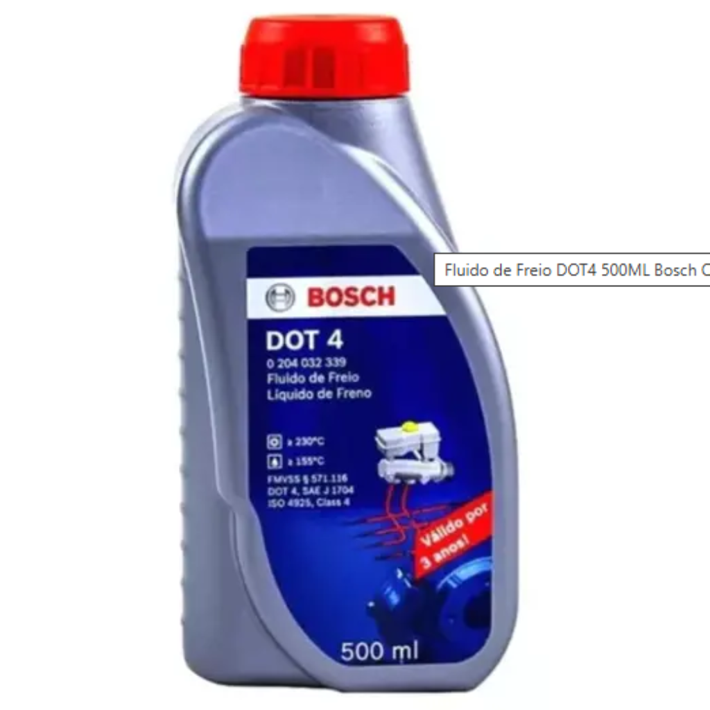 FLUIDO FREIO DOT4 500ML 0204032339W43 BOSCH