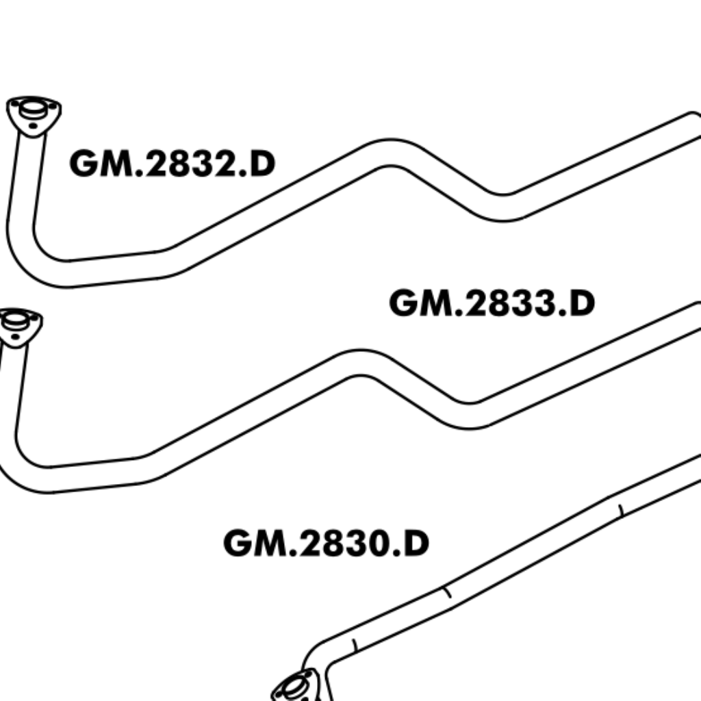 TUBO ESCAPAMENTO D20 ASP 93>96 DIANT CURTO 2 1/2" GM2832D MAST 93206245