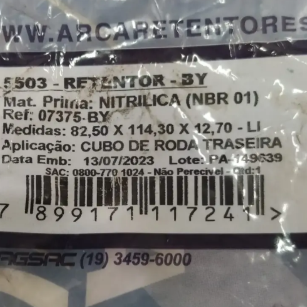 RET RODA TRAS F4000 99> C814 VW6.80 6.90 7100 7110 8140 8150 VOLARE V5 V6 V8 W8W9 5503BY ARCA 98HU1175AA 2RE501317 82,50X114,3X12,70